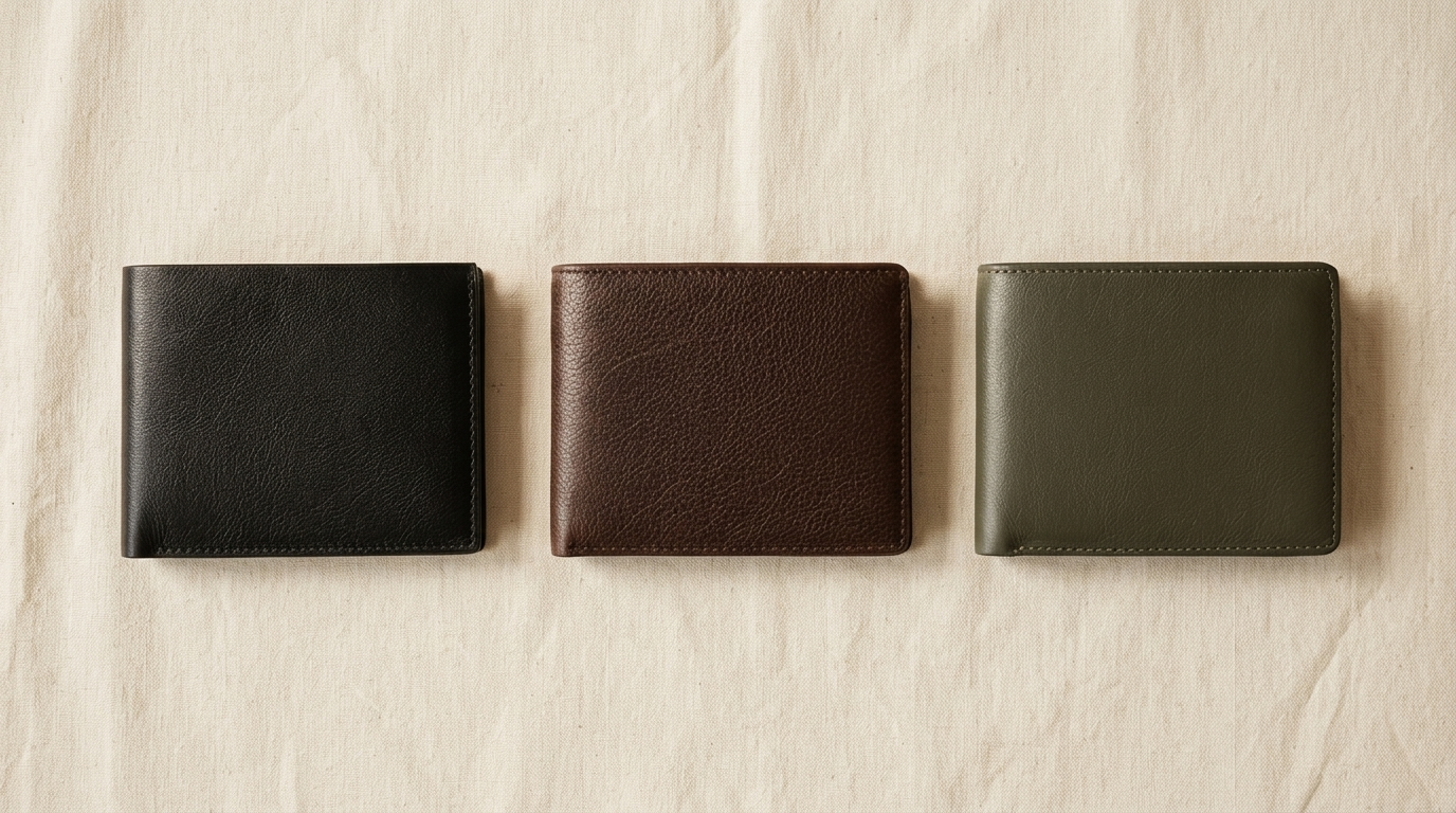 Black, Chocolate and Olive leather